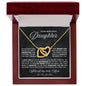 To My Beautiful Daughter - Boundless Love - Interlocking Hearts Necklace