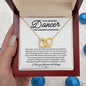 To My Graceful Dancer Daughter - My Brave Dancer - Interlocking Hearts Necklace