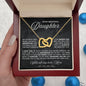 To My Beautiful Daughter - Boundless Love - Interlocking Hearts Necklace