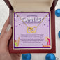 To My Amazing Gymnast Daughter - Lucky Stars - Purple - Interlocking Hearts Necklace