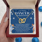 To My Graceful Dancer Daughter - Shine Bright - Blue - Interlocking Hearts Necklace