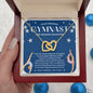 To My Graceful Gymnast Daughter - Shine Bright - Blue - Interlocking Hearts Necklace