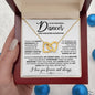 To My Graceful Dancer Daughter - Never Fade - Interlocking Hearts Necklace