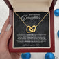 To My Beautiful Daughter - Our Bond is Forever - Interlocking Hearts Necklace
