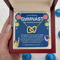 To My Amazing Gymnast Daughter - Bright Joy - Blue - Interlocking Hearts Necklace