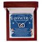 To My Graceful Dancer Granddaughter - Shine Bright - Blue - Interlocking Hearts Necklace