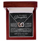 To My Beautiful Daughter - Boundless Love - Interlocking Hearts Necklace