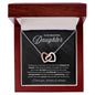 To My Beautiful Daughter - Greatest Joy - Interlocking Hearts Necklace