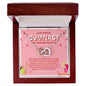 To My Amazing Gymnast Daughter - Lucky Stars - Pink & Red - Interlocking Hearts Necklace