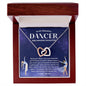 To My Graceful Dancer Daughter - Purple Skies - Interlocking Hearts Necklace