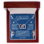 To My Graceful Dancer Daughter - Blue Starry Night - Interlocking Hearts Necklace