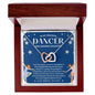 To My Graceful Dancer Daughter - Shine Bright - Blue - Interlocking Hearts Necklace