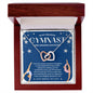 To My Graceful Gymnast Daughter - Shine Bright - Blue - Interlocking Hearts Necklace