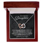To My Beautiful Daughter - Our Bond is Forever - Interlocking Hearts Necklace