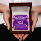 To My Amazing Gymnast Daughter - Bright Joy - True Purple - Interlocking Hearts Necklace