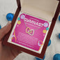 To My Amazing Gymnast Daughter - Bright Joy - Hot Pink - Interlocking Hearts Necklace