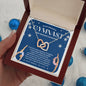 To My Graceful Gymnast Daughter - Shine Bright - Blue - Interlocking Hearts Necklace