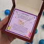 To My Amazing Gymnast Daughter - Lucky Stars - Purple - Interlocking Hearts Necklace