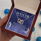 To My Graceful Dancer Daughter - Purple Skies - Interlocking Hearts Necklace