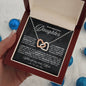 To My Beautiful Daughter - Boundless Love - Interlocking Hearts Necklace
