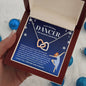 To My Graceful Dancer Daughter - Shine Bright - Dark Blue - Interlocking Hearts Necklace