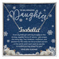 To My Amazing Daughter - Merry Christmas Snowflake - Custom Name Necklace