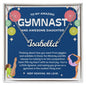 To My Amazing Gymnast Daughter - Bright Joy - Blue - Custom Name Necklace