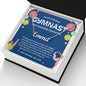 To My Amazing Gymnast Daughter - Bright Joy - Blue - Custom Name Necklace