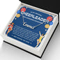 To My Amazing Cheerleader Daughter - Bright Joy - Blue - Custom Name Necklace