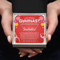 To My Amazing Gymnast Daughter - Bright Joy - Red - Custom Name Necklace
