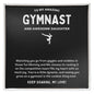 To My Amazing Gymnast Awesome Daughter - Soaring Dynamo - Custom Name Necklace