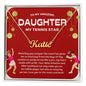 To My Amazing Daughter My Tennis Star - Holiday Gold -  Custom Name Necklace