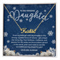 To My Amazing Daughter - Merry Christmas Snowflake - Custom Name Necklace