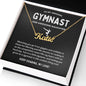 To My Amazing Gymnast Awesome Daughter - Soaring Dynamo - Custom Name Necklace