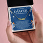 To My Graceful Dancer Daughter - Shine Bright - Blue - Custom Name Necklace