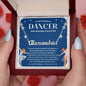 To My Graceful Dancer Daughter - Shine Bright - Blue - Custom Name Necklace