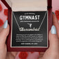 To My Amazing Gymnast Awesome Daughter - Soaring Dynamo - Custom Name Necklace