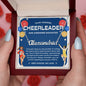 To My Amazing Cheerleader Daughter - Bright Joy - Blue - Custom Name Necklace