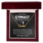 To My Amazing Gymnast Awesome Daughter - Soaring Dynamo - Custom Name Necklace