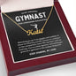 To My Amazing Gymnast Awesome Daughter - Soaring Dynamo - Custom Name Necklace