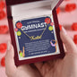 To My Amazing Gymnast Daughter - Bright Joy - Navy - Custom Name Necklace