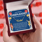 To My Amazing Cheerleader Daughter - Bright Joy - Blue - Custom Name Necklace