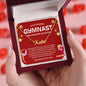 To My Amazing Gymnast Daughter - Holiday Gold -  Custom Name Necklace
