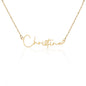 To My Amazing Gymnast Daughter - Soaring Dynamo - Custom Signature Name Necklace