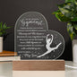 To My Amazing Gymnast Daughter - Lucky Stars - Engraved Acrylic Heart Plaque