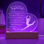 To My Amazing Gymnast Daughter - Lucky Stars - Engraved Acrylic Heart Plaque