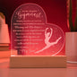 To My Amazing Gymnast Daughter - Lucky Stars - Engraved Acrylic Heart Plaque