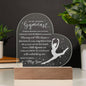 To My Amazing Gymnast Daughter - Lucky Stars - Engraved Acrylic Heart Plaque