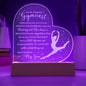 To My Amazing Gymnast Daughter - Lucky Stars - Engraved Acrylic Heart Plaque