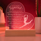 To My Amazing Gymnast Daughter - Lucky Stars - Engraved Acrylic Heart Plaque